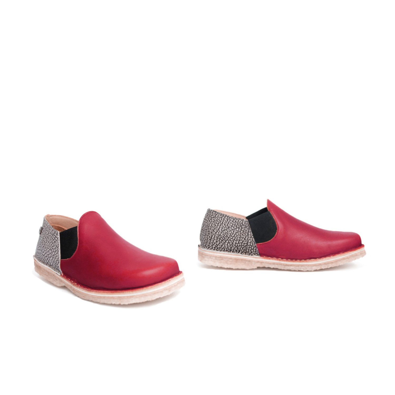 Zapato Fragata Mujer Rojo y Jaspe
