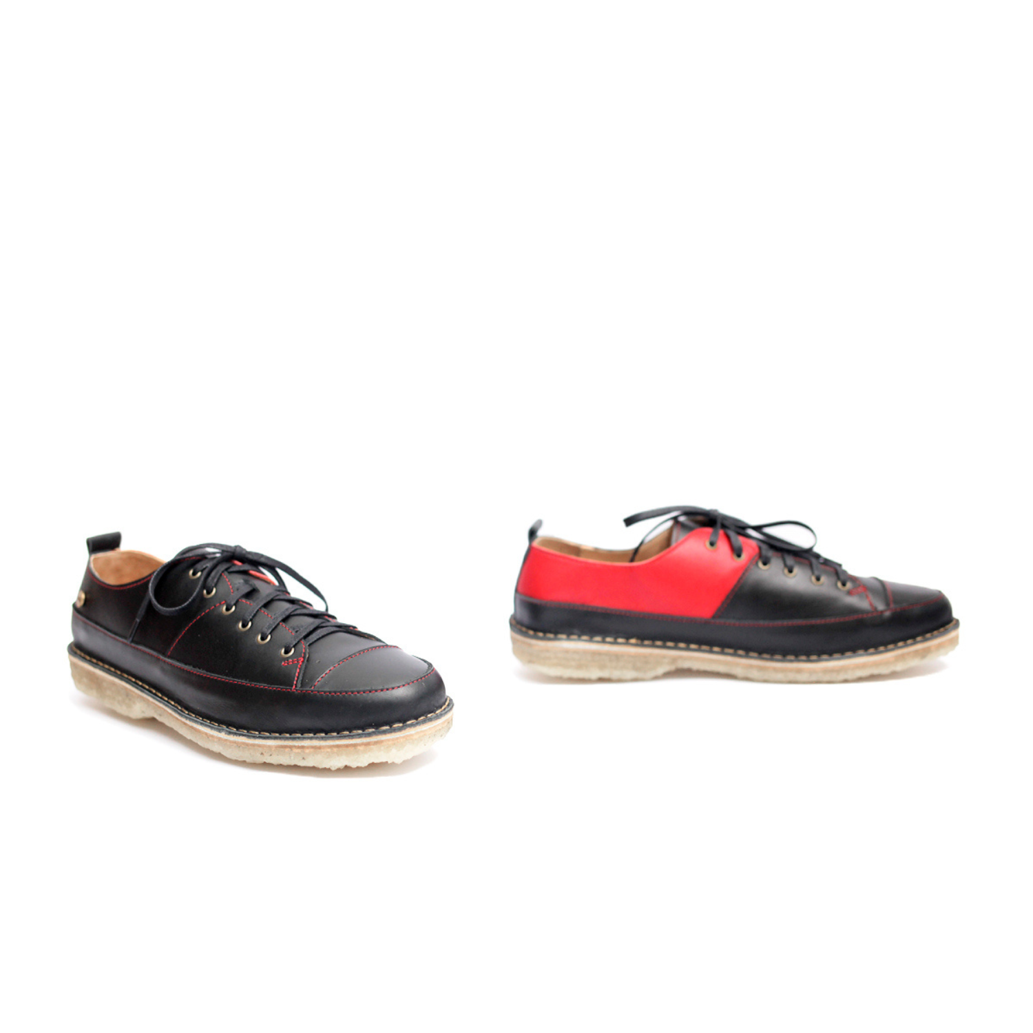 Zapato Kutsu Hombre Negro y Rojo