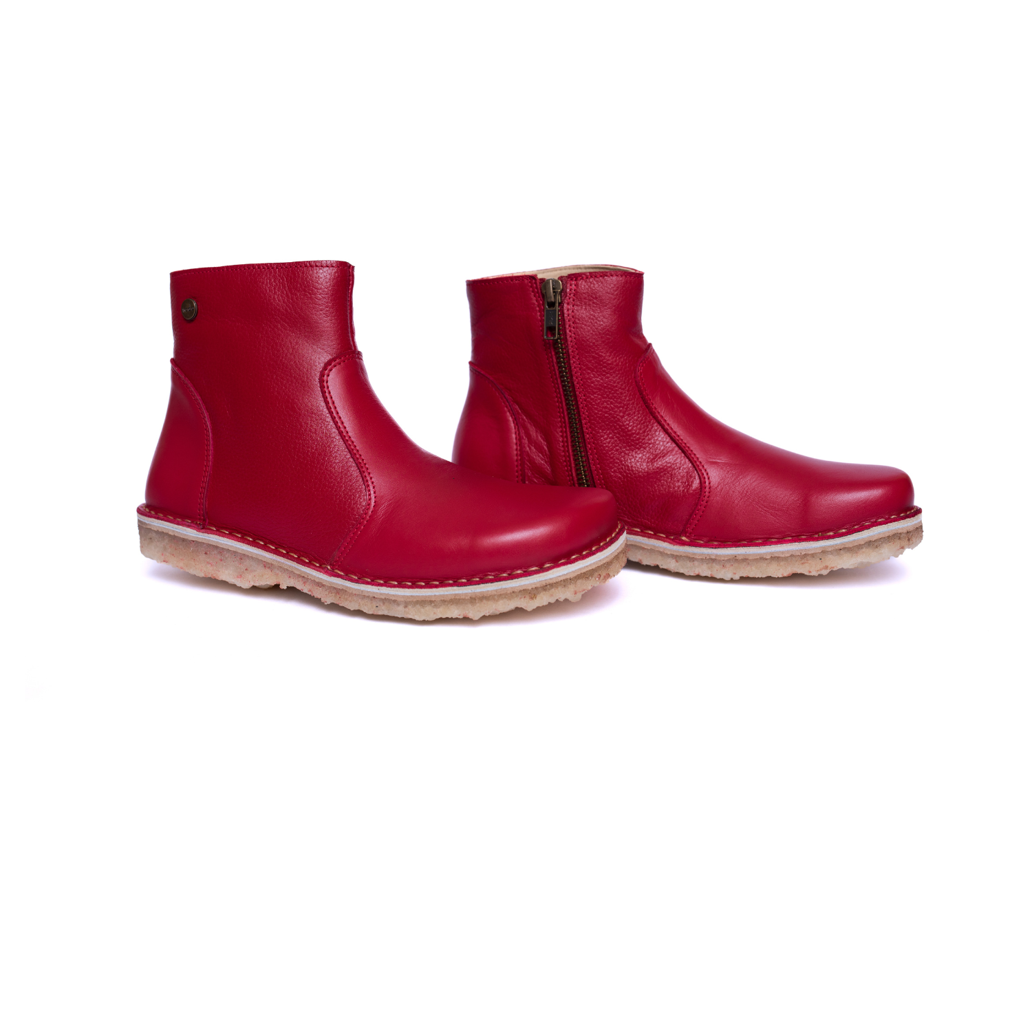 Botin Karma Mujer Rojo Liso Poro