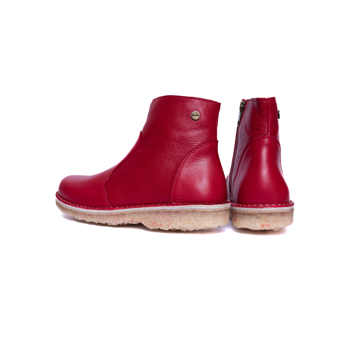 Botin Karma Mujer Rojo Liso Poro