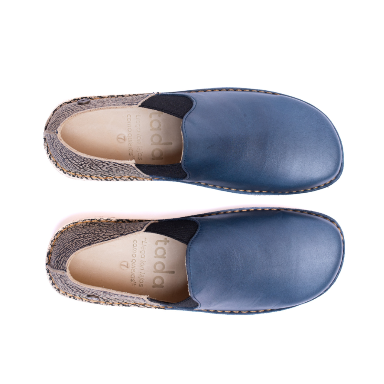 Zapato Fragata Mujer Azul Cobalto y Jaspe