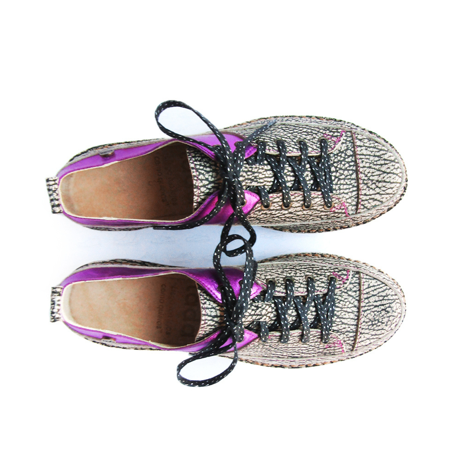 Zapato Kutsu Mujer Jaspe y Morado