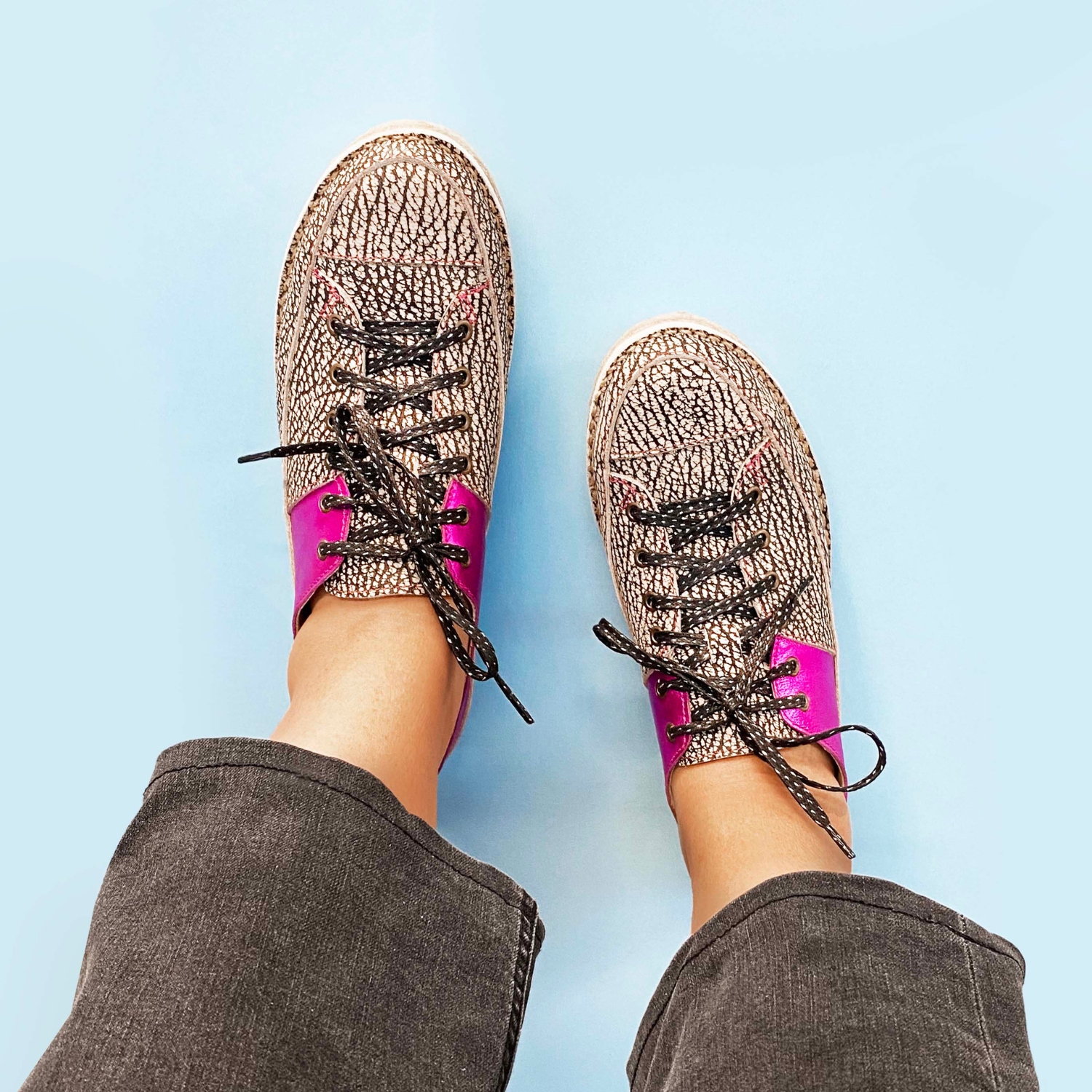 Zapato Kutsu Mujer Jaspe y Morado