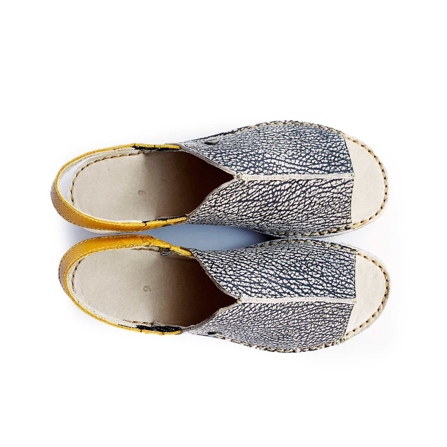 Sandalia Hiroko Jaspe y Amarillo