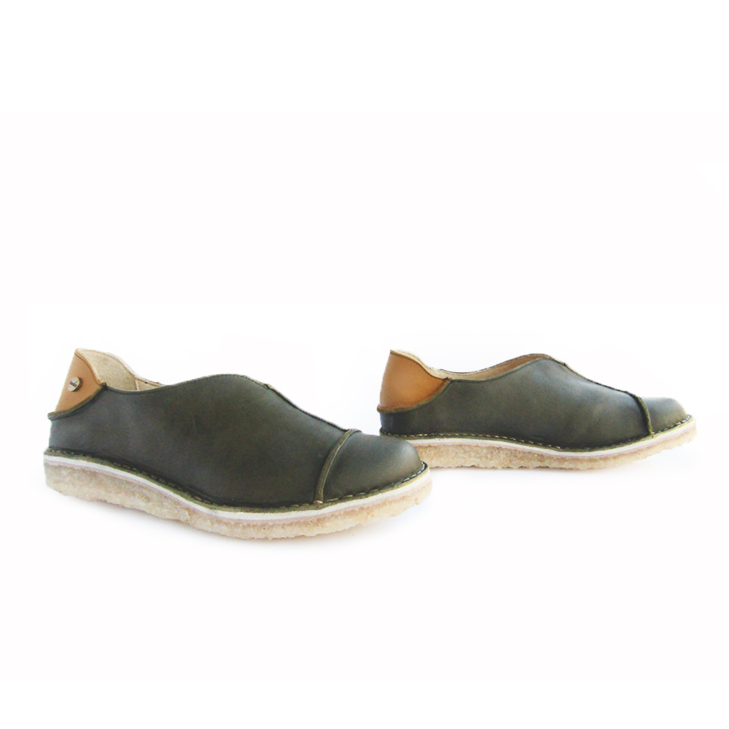 Zapato Eva Mujer Olivo Cera Maiz
