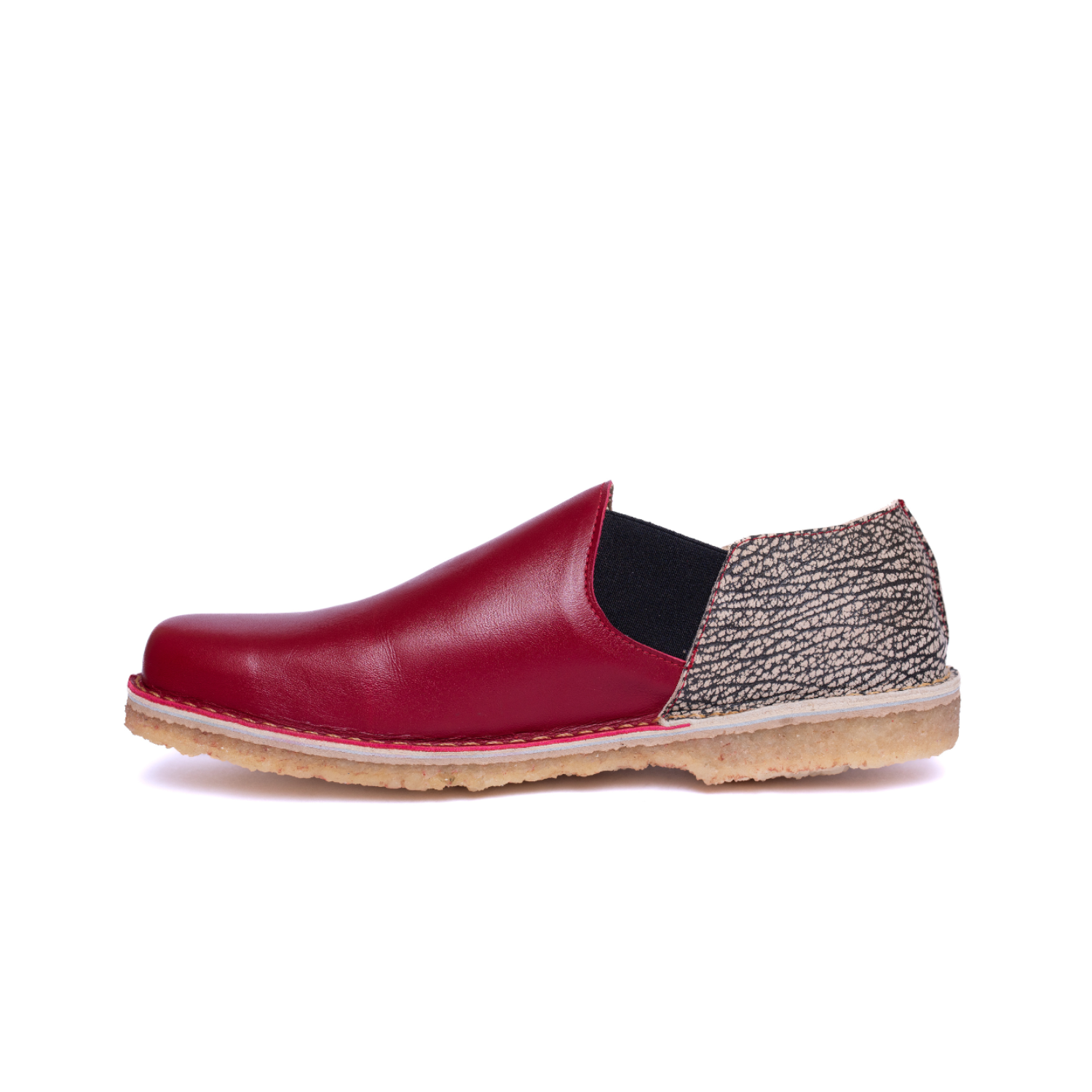 Zapato Fragata Hombre Rojo Jaspe