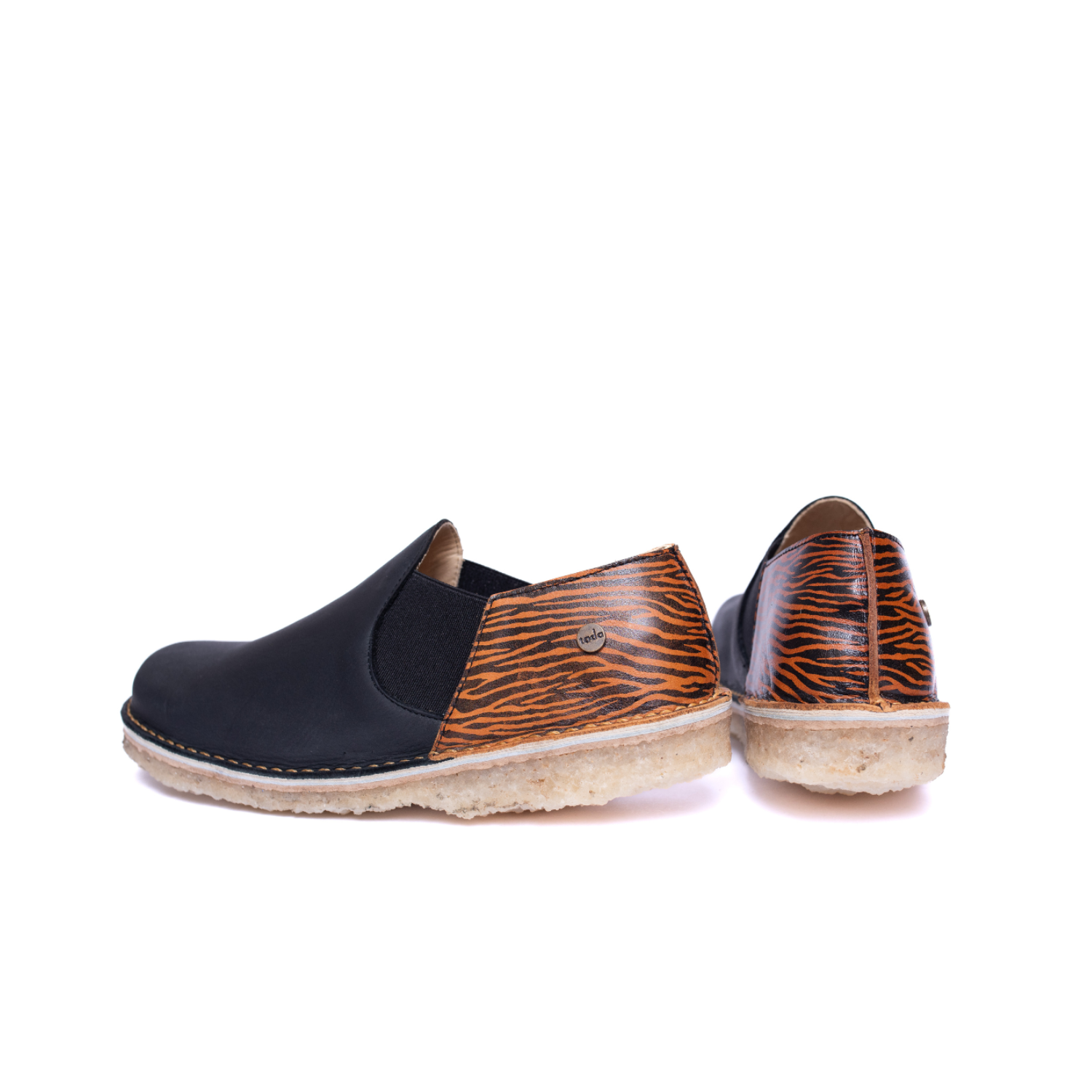Zapato Fragata Mujer Negro Cera Tigre