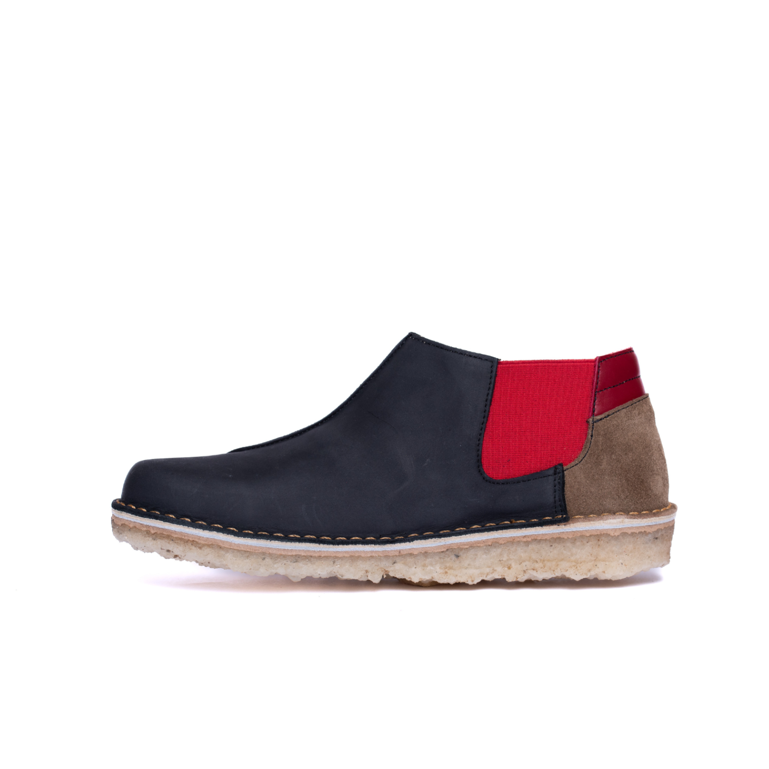 Zapato Nordico Mujer Negro Cera Taupe