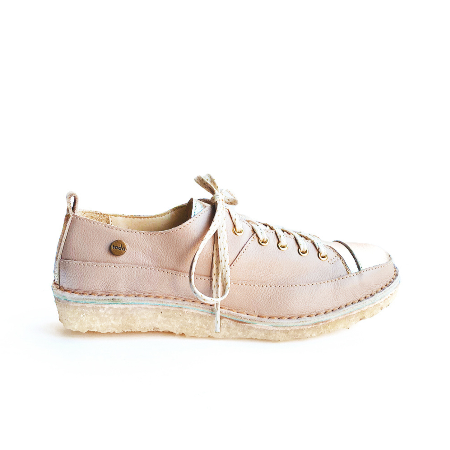 Zapato Kutsu Mujer Nude y Niquel - Edición Mei Lang