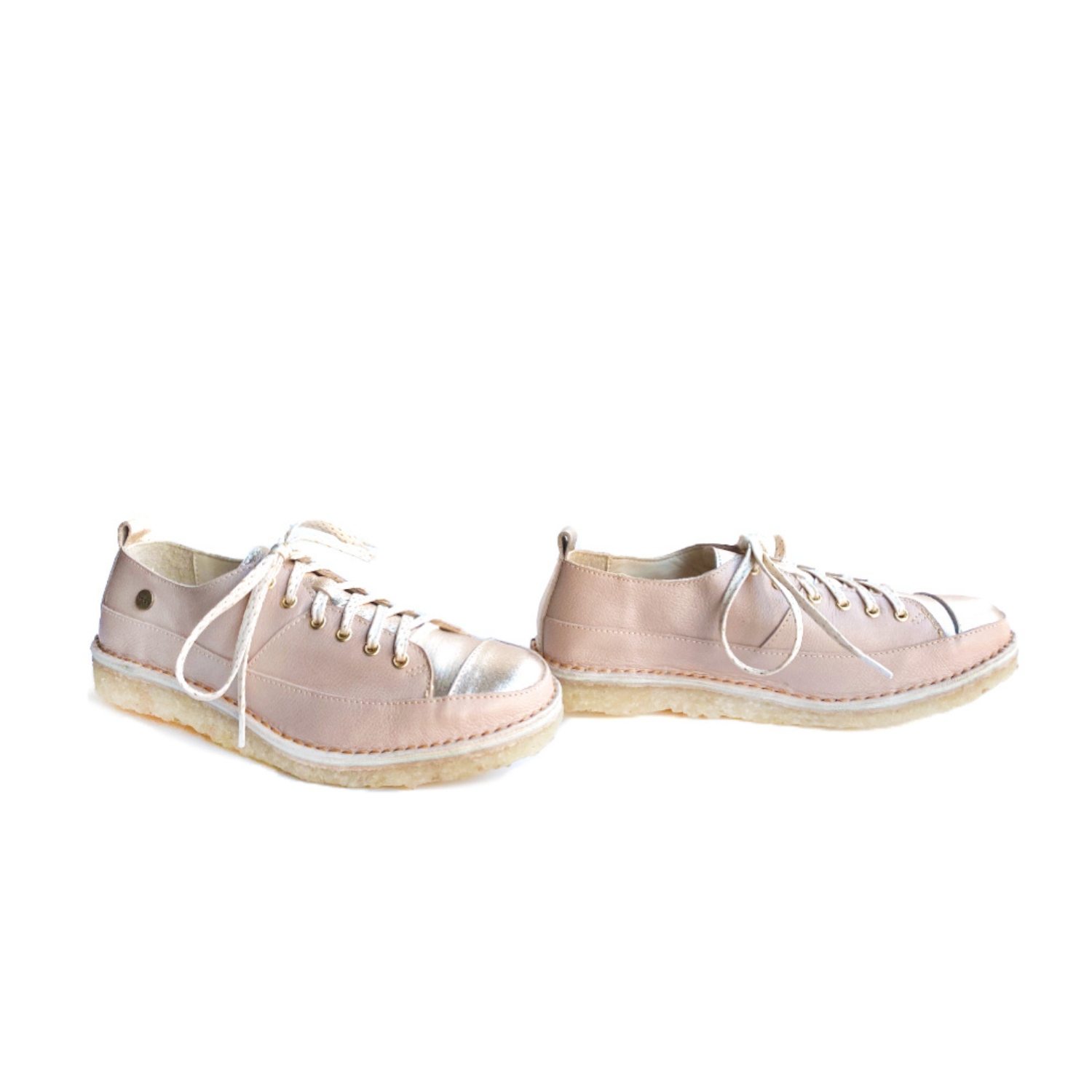 Zapato Kutsu Mujer Nude y Niquel - Edición Mei Lang