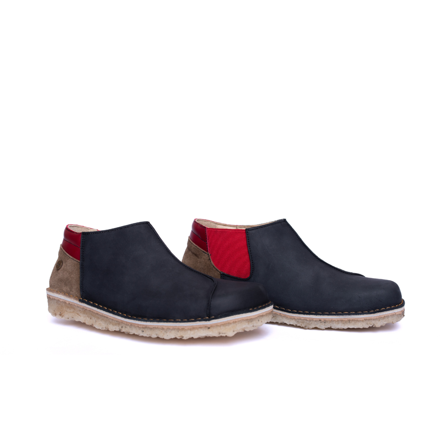 Zapato Nordico Mujer Negro Cera Taupe