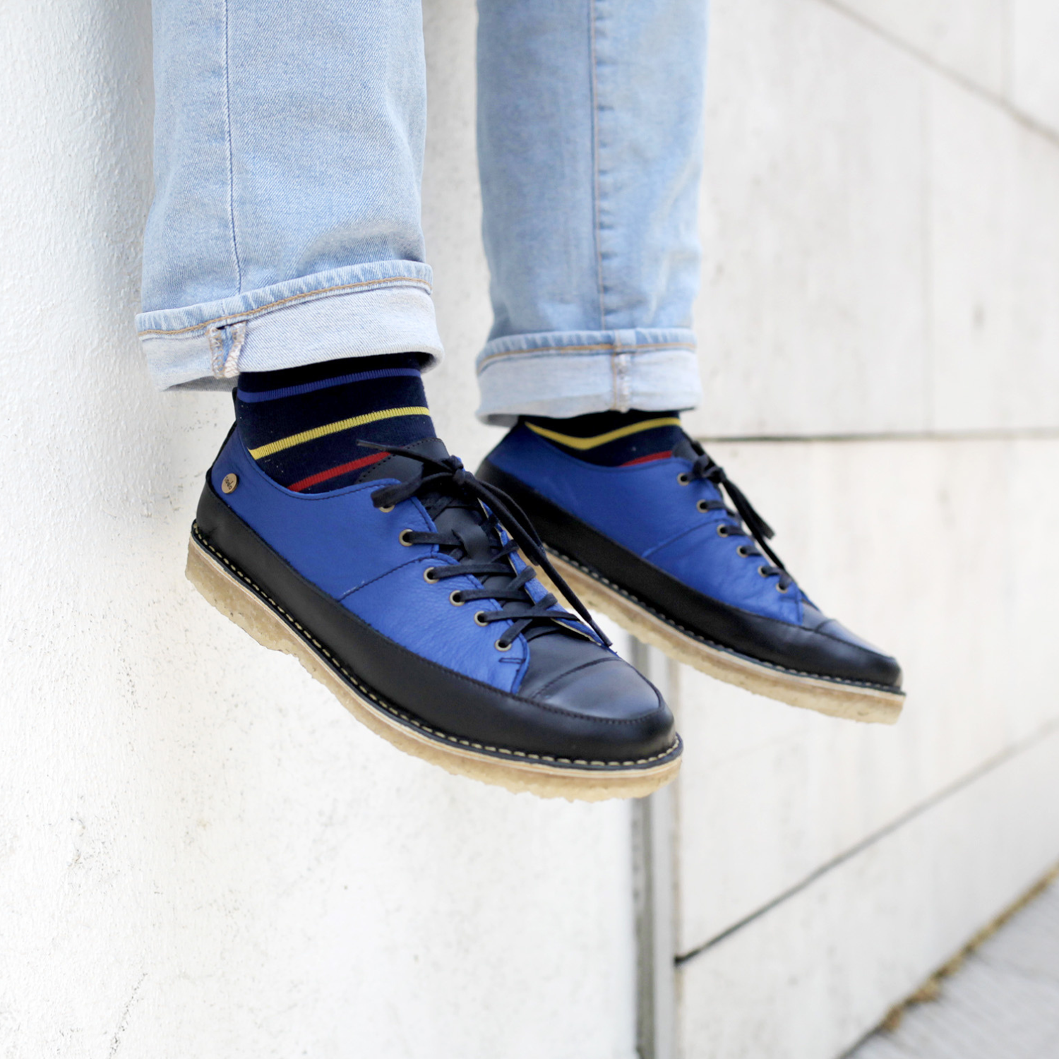 Zapato Kutsu Hombre Azul Poro