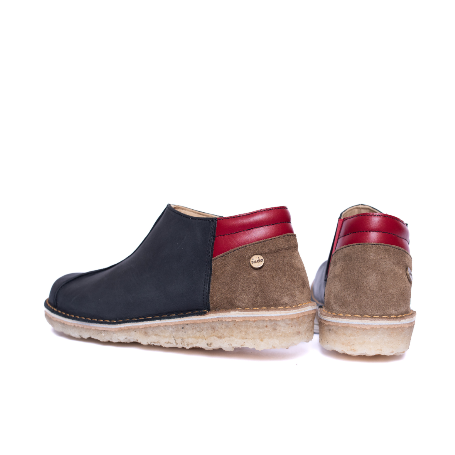 Zapato Nordico Mujer Negro Cera Taupe