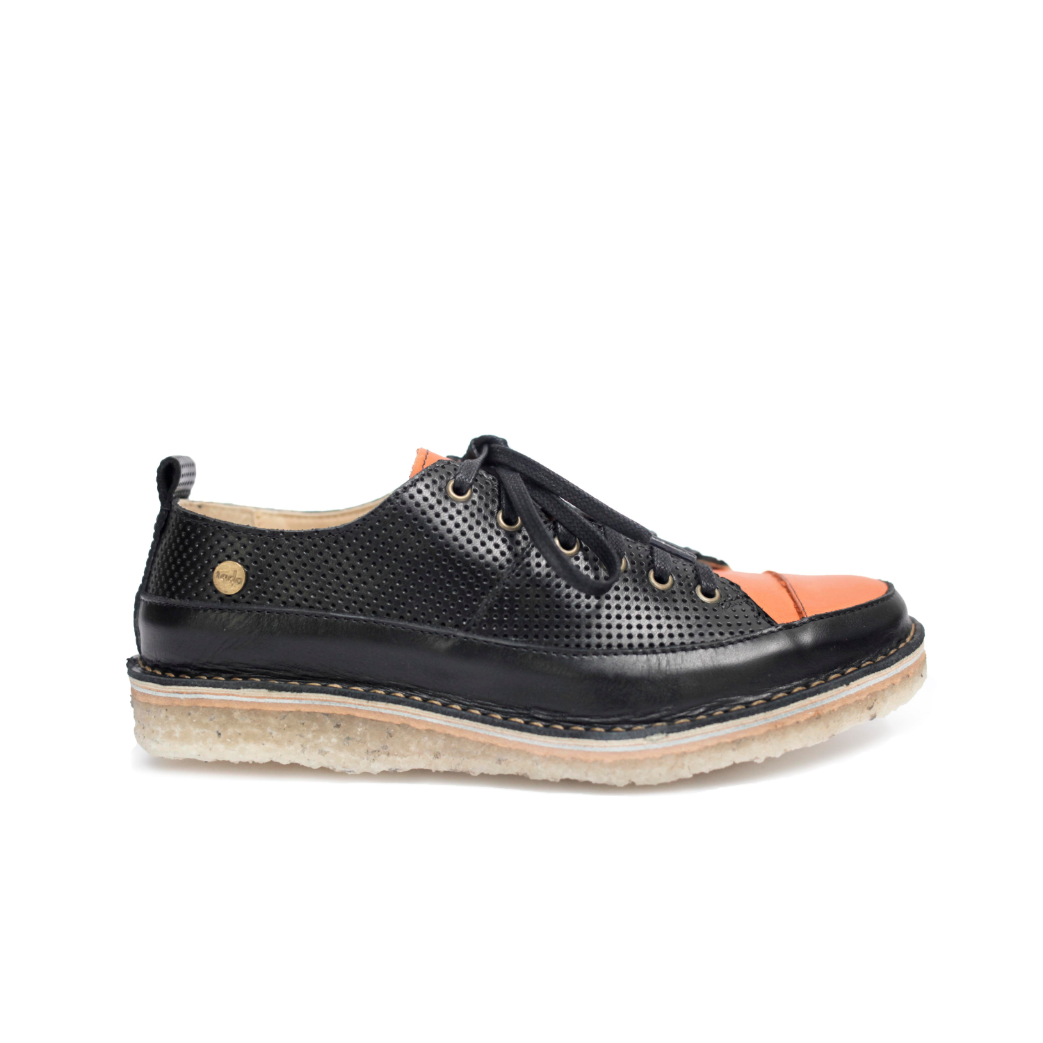 Zapato Kutsu Mujer Negro y Naranja