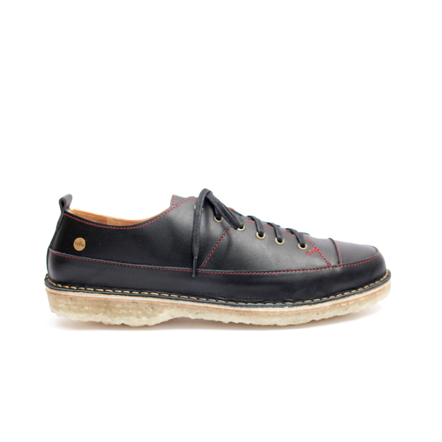 Zapato Kutsu Hombre Negro y Rojo