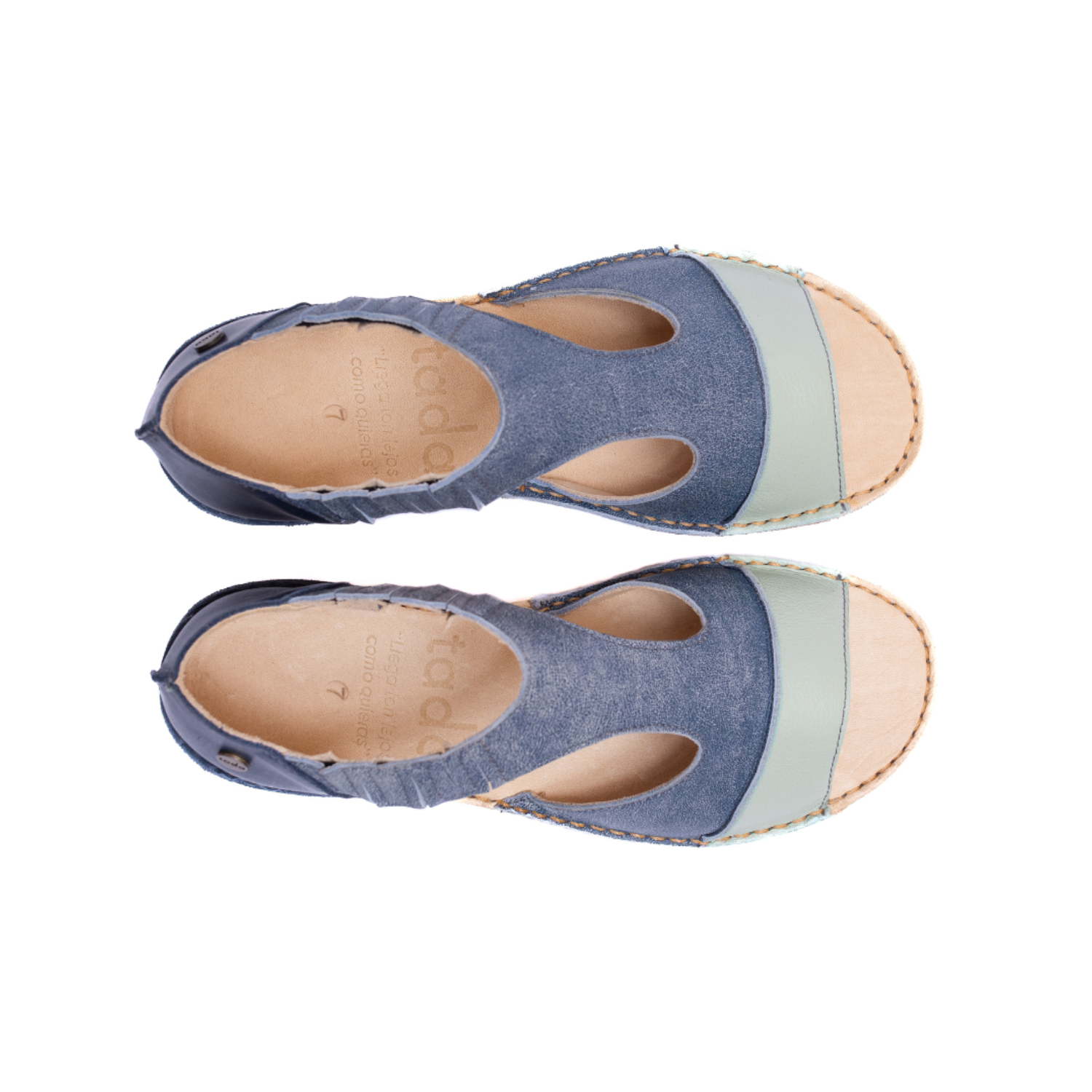 Sandalia Nina Menta Azul Cobalto