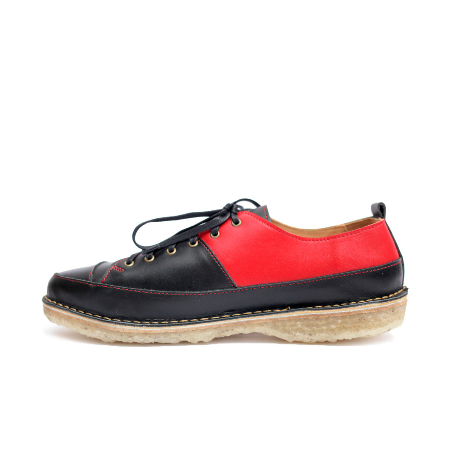 Zapato Kutsu Hombre Negro y Rojo
