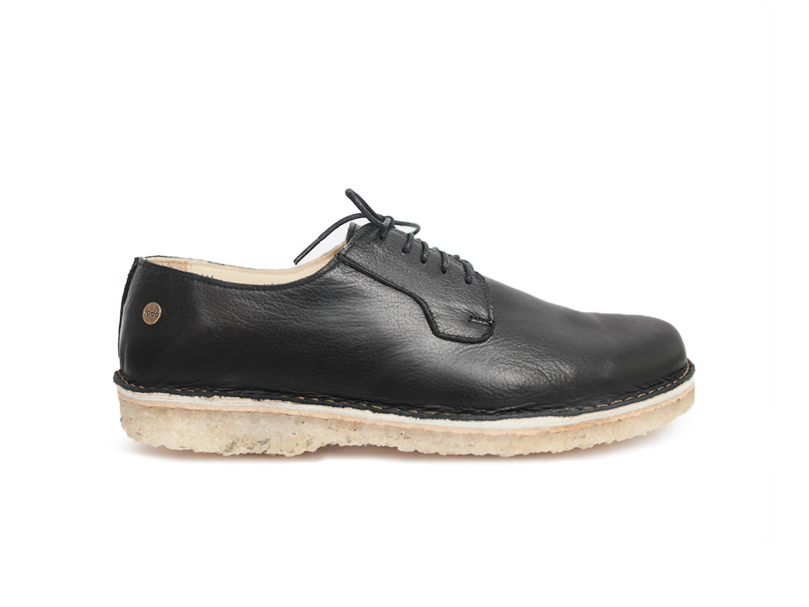 Zapato Derby Hombre Negro Poro