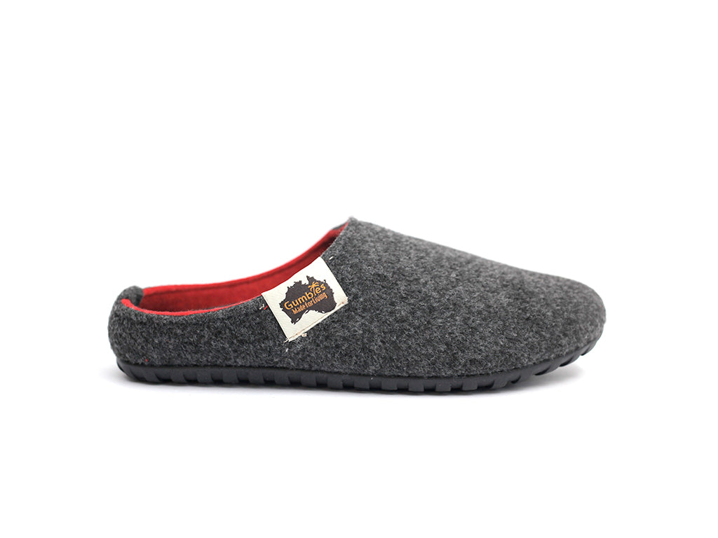 Slipper Gumbies Grafito y Rojo