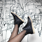 Botín Taina Mujer Negro Folia Negro