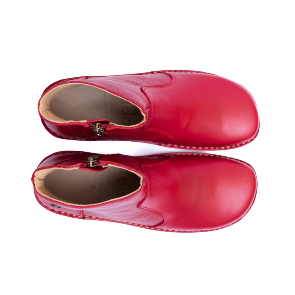 Botin Karma Mujer Rojo Liso Poro