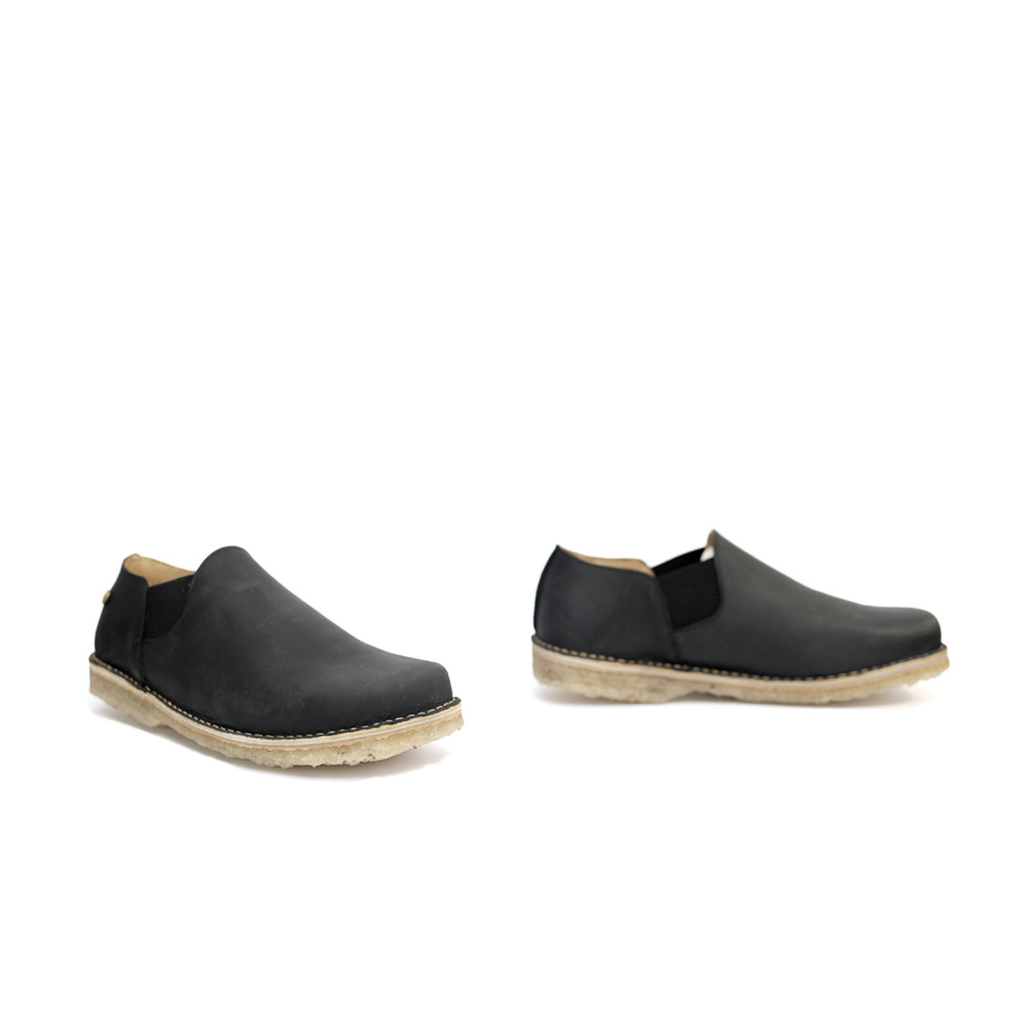 Zapato Fragata Hombre Negro Cera