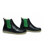 Botín Beat Mujer Negro Elástico Verde