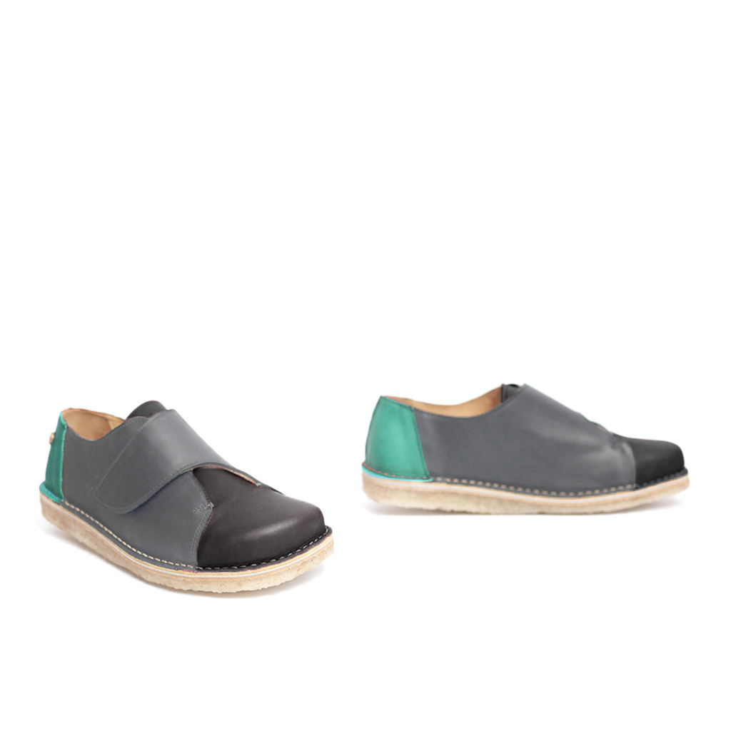 Zapato Arno Mujer Negro Gris Turquesa