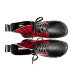 Botín Boot Mujer Cuadrillé Rojo