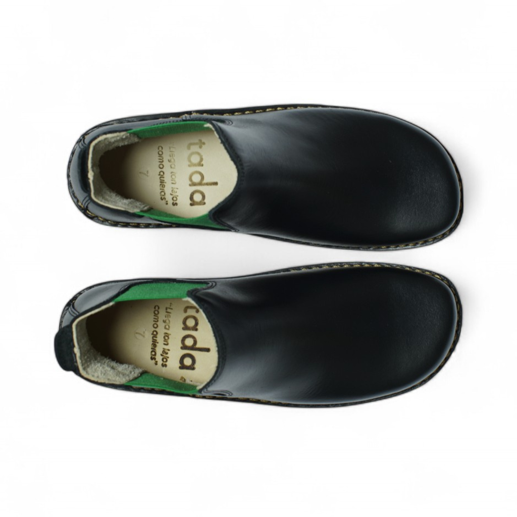 Botín Beat Mujer Negro Elástico Verde