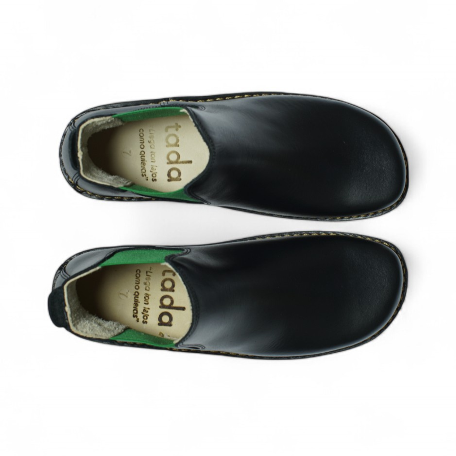 Botín Beat Mujer Negro Elástico Verde