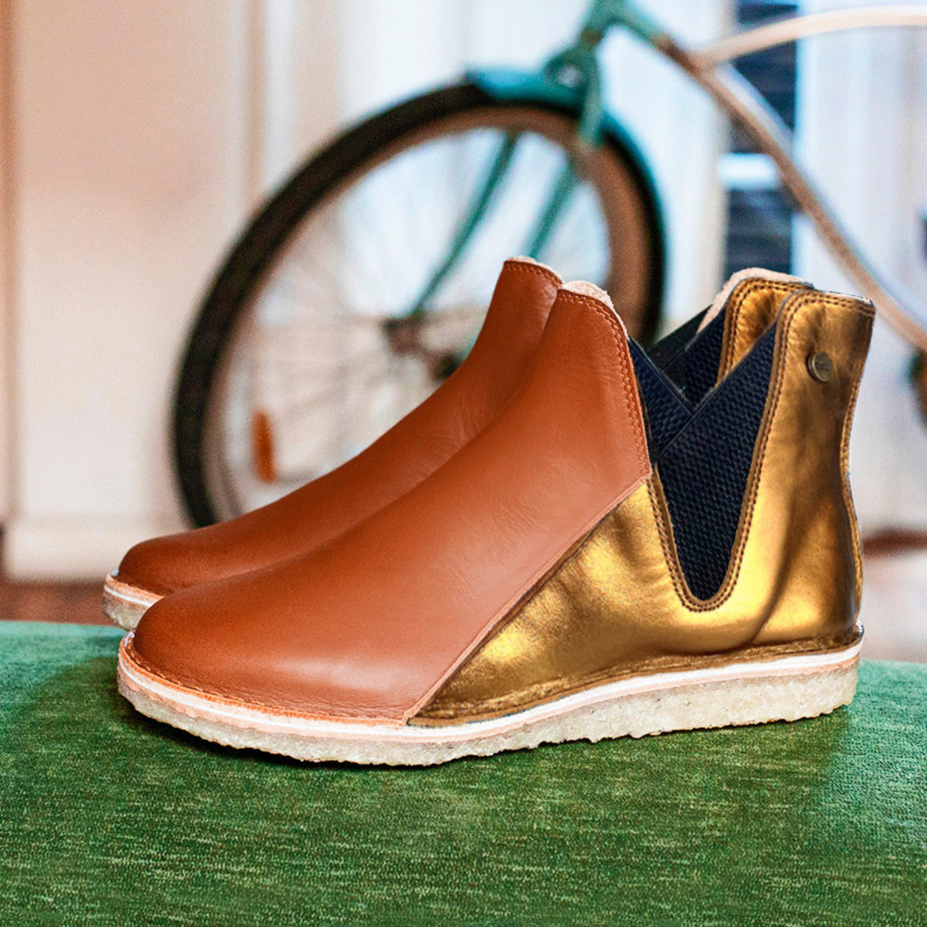 Botín Taina Mujer Caramelo Bronce