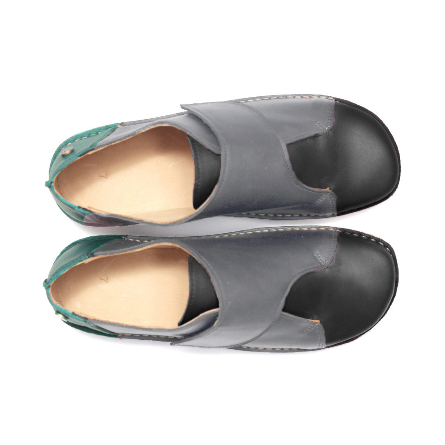 Zapato Arno Mujer Negro Gris Turquesa