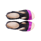 Sandalia Nina Fucsia Metal Folia