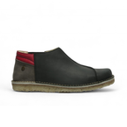 Zapato Nordico Hombre Negro Cera Gris Rojo Poro