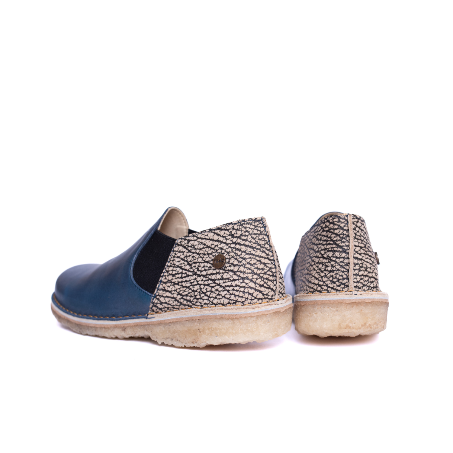 Zapato Fragata Mujer Azul Cobalto y Jaspe