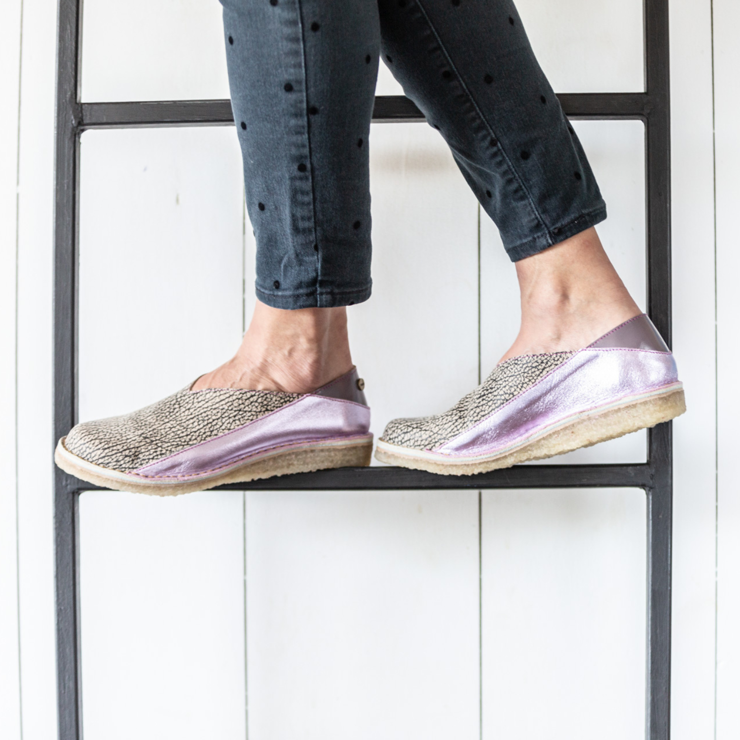 Zapato Mitsue Mujer Jaspe y Violeta