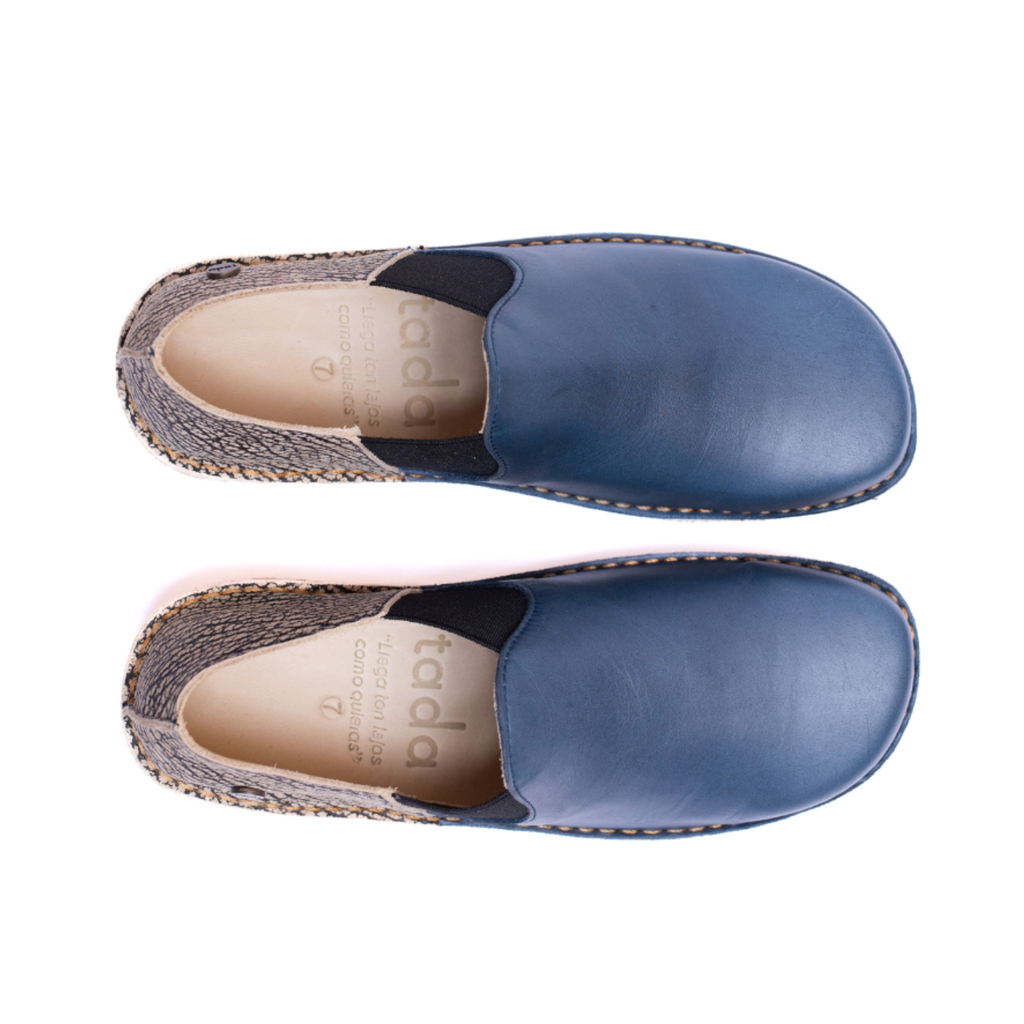 Zapato Fragata Mujer Azul Cobalto y Jaspe