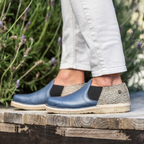 Zapato Fragata Mujer Azul Cobalto y Jaspe