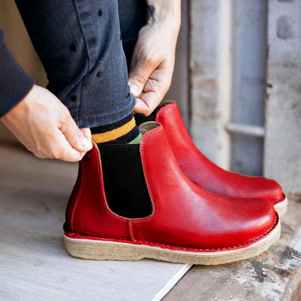 Botín Beat Mujer Rojo Italiano