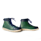 Botín Alpino Mujer Azul Marino Verde