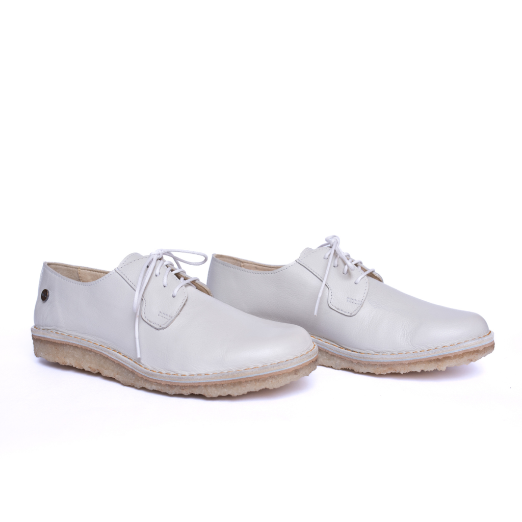 Zapato Derby Mujer Crema Poro