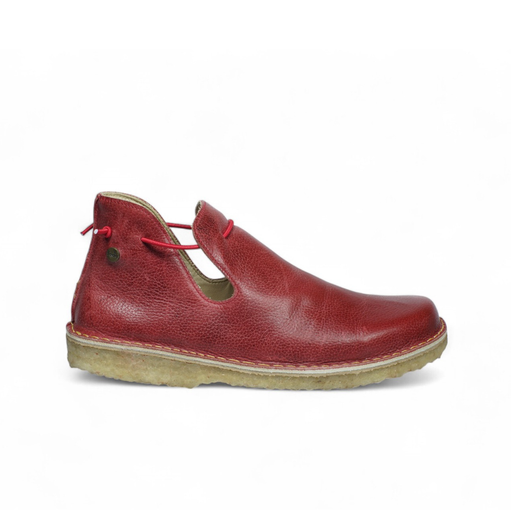 Zapato Original Mujer Rojo Poro Rústico