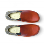 Zapato Fragata Mujer Rojo Carmín y Jaspe