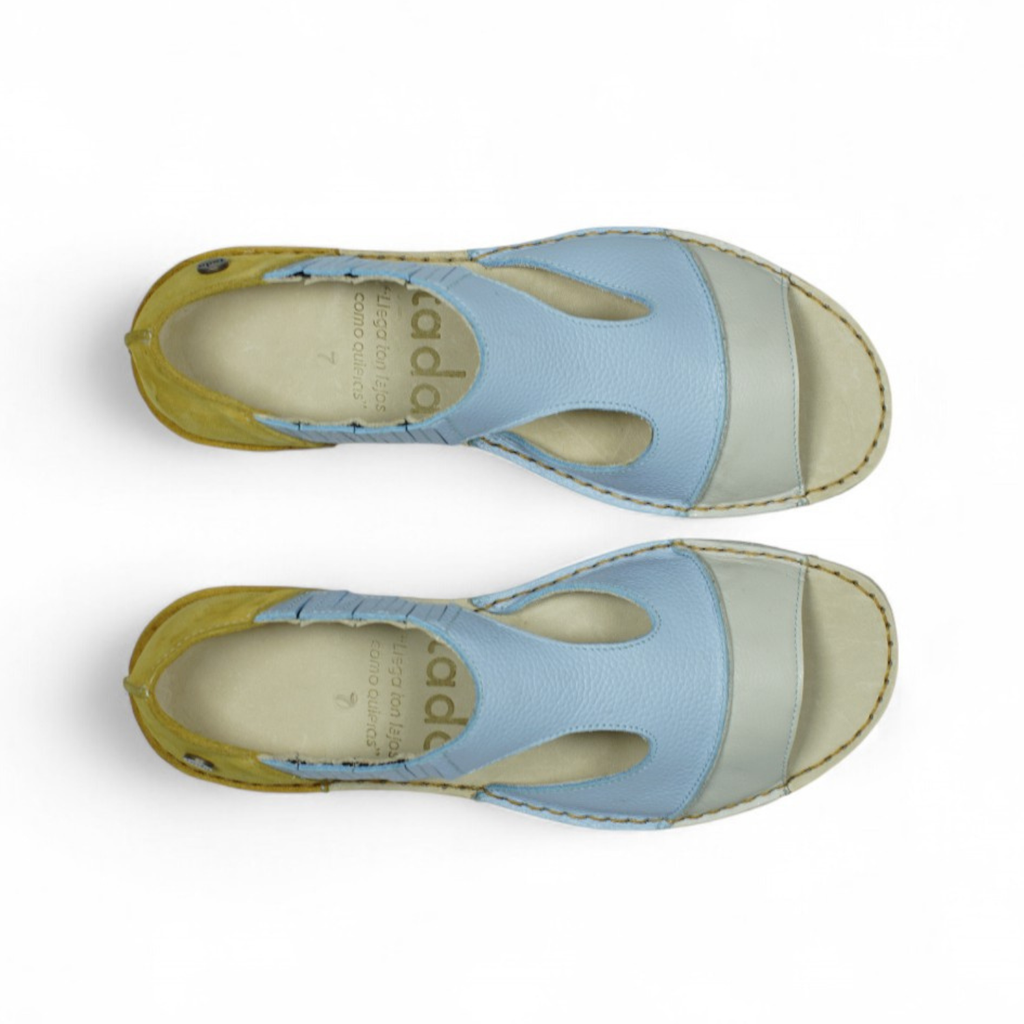 Sandalia Nina Celeste Poro Reno Amarillo