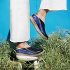 Zapato Mitsue Mujer Azul Metal