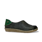 Zapato Eva Mujer Negro Grafito Verde Poro