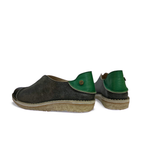 Zapato Eva Mujer Negro Grafito Verde Poro