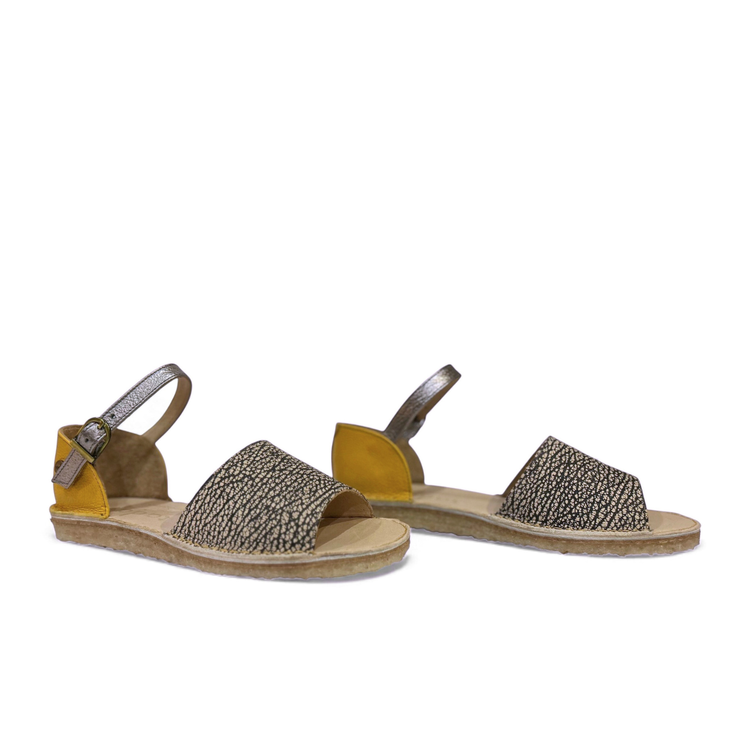 Sandalia Aiko Jaspe Mostaza