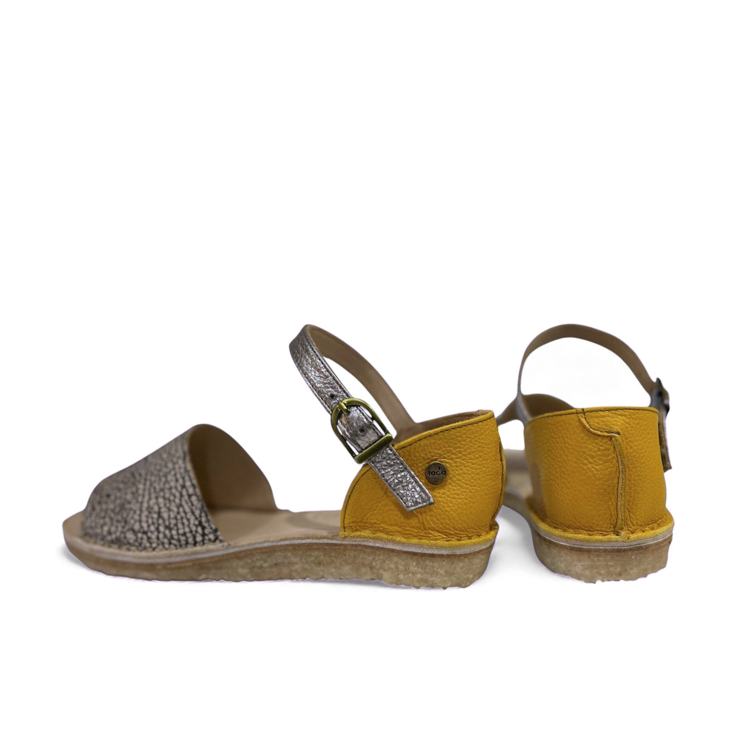 Sandalia Aiko Jaspe Mostaza